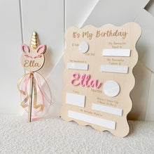 Load image into Gallery viewer, Birthday Interview Board