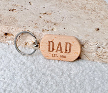 Load image into Gallery viewer, Double sided Father's Day Keyring