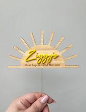 Load image into Gallery viewer, First Lap Around The Sun Cake topper