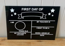 Load image into Gallery viewer, First Day of School Acrylic Board