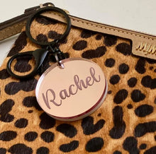 Load image into Gallery viewer, Personalised Acrylic Mirrored Key Rings