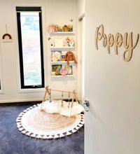 Load image into Gallery viewer, Bamboo Name Cutout Plaque