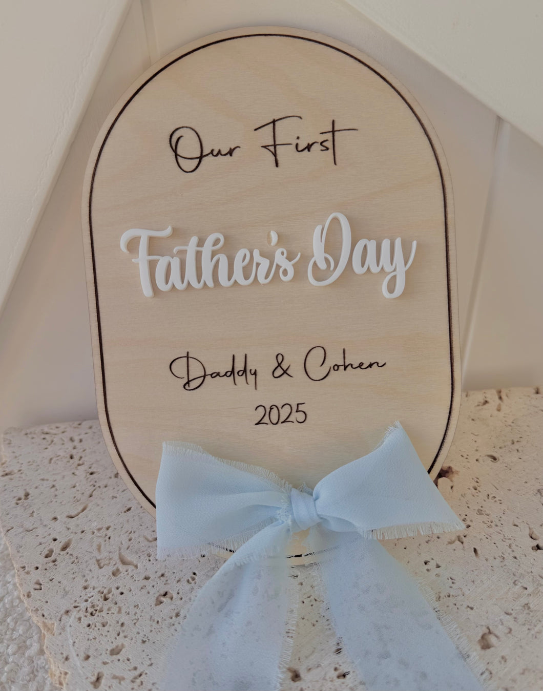 First Father's Day Ribbon Plaque