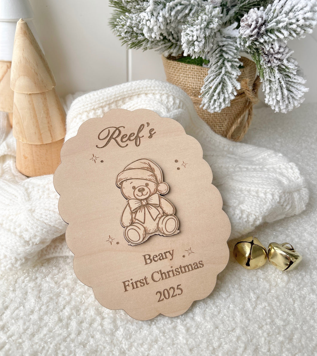 Beary First Christmas Plaque 