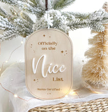Load image into Gallery viewer, Officially on the Nice List Plaque
