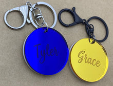 Load image into Gallery viewer, Personalised Acrylic Mirrored Key Rings
