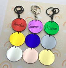 Load image into Gallery viewer, Personalised Acrylic Mirrored Key Rings
