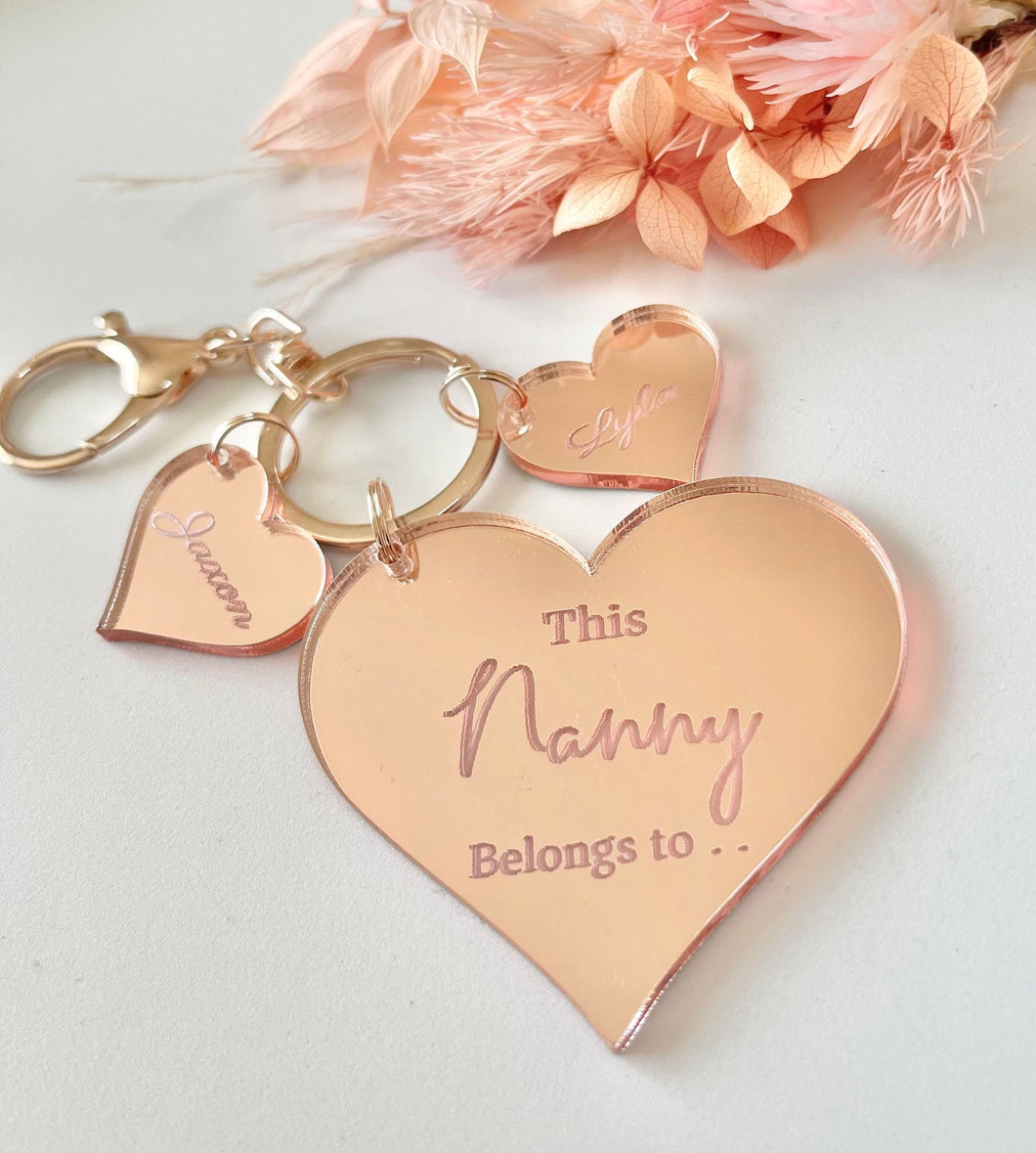 Mother's Day Heart Keyring